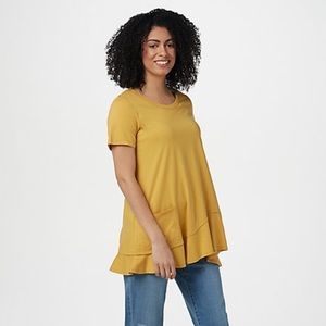 LOGO Lori Goldstein Short Sleeve Top